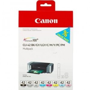 Canon CLI 42 B/C/M/Y/GY/LGY/PC/PM for Pro 100 (8 colour)